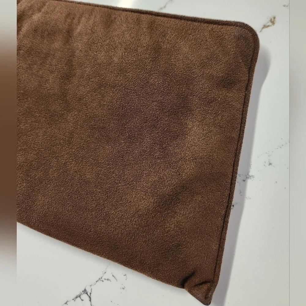 Vintage Pierre Cardin Suede Snakeskin Clutch Envelope Bag - Picture 9 of 11